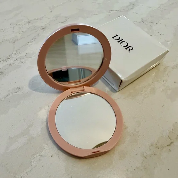 Dior Blush Pink Quilted Compact purse mirror - Picture 2 of 2